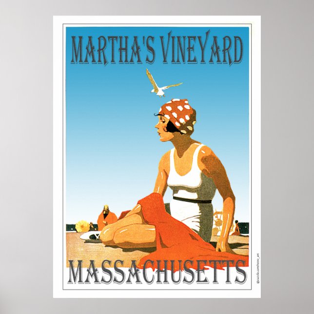 Martha's Vineyard på Beach Poster (Framsidan)
