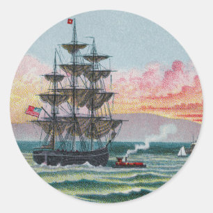 Martha's Vineyard Rund Sticker Runt Klistermärke