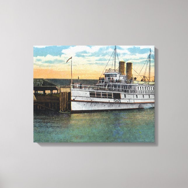 Martha's Vineyard, Sankaty Steamer vid Wharf Canvastryck (Framsida)