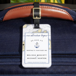 Martha's Vineyard Spara datumet Bröllop Bagagebricka