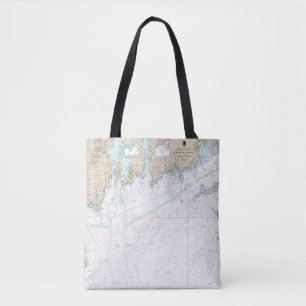 Martha's Vineyard till Block Island Nautical Chart Tygkasse