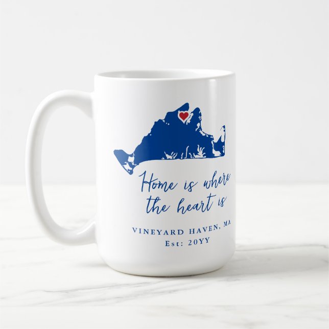 Martha's Vineyard Vineyard Haven Houseworp Gift Kaffemugg (Vänster)
