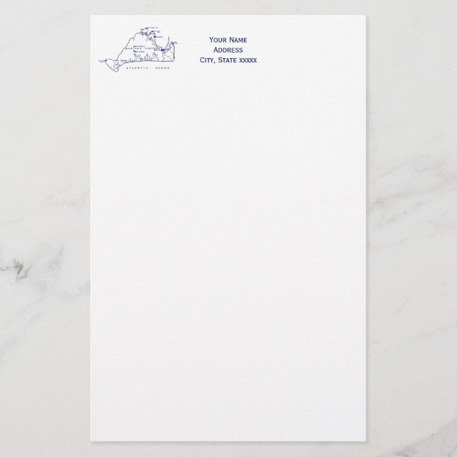 Martha's Vineyard Vintage Karta #1 Brevpapper (Framsida)