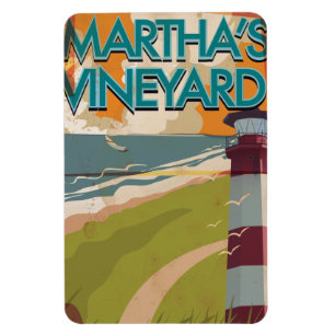 Marthas Vineyard Vintage resor Poster Magnet