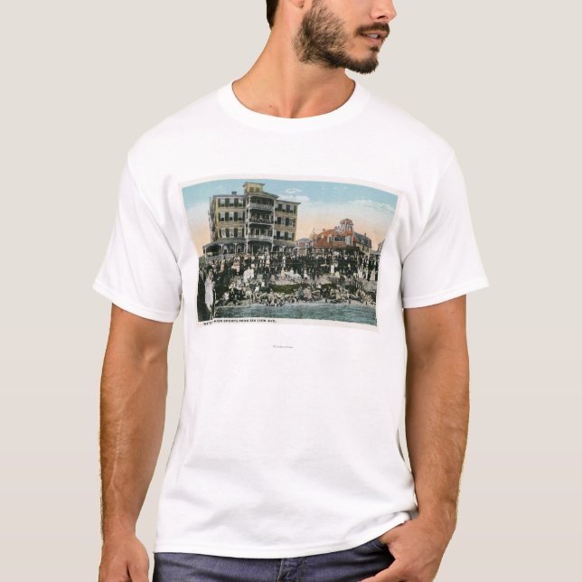 Marthas vingård, beskådar av havet beskådar avenyn t-shirt (Framsida)