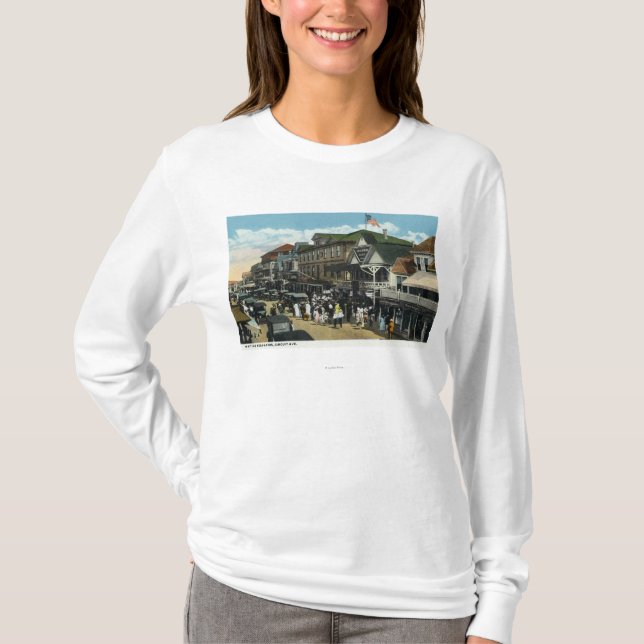 Marthas vingård, går runt avenyplats t-shirt (Framsida)