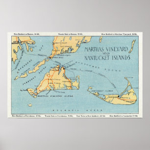 Marthas vingård & Nantucket öar Poster