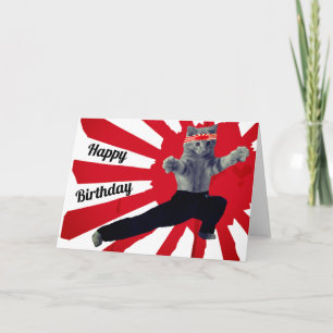 Martial Art Karate Birthday Kort