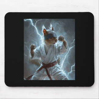Martial Art Squirrel Wearing Karate Gi Lightning A Musmatta