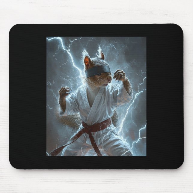 Martial Art Squirrel Wearing Karate Gi Lightning A Musmatta (Framsidan)
