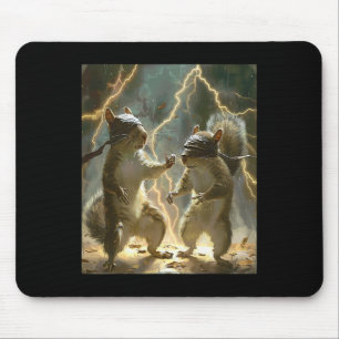 Martial Art Squirrel Wearing Karate Gi Lightning A Musmatta