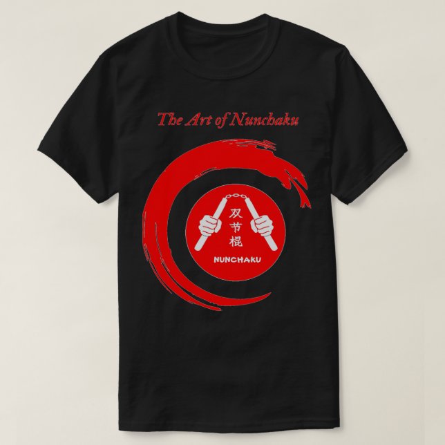 Martial Art Weapon NUNCHAKU T Shirt (Design framsida)