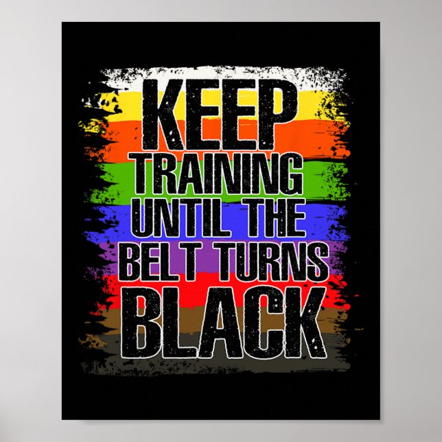Martial Artist Black Bälte - Tae Kwon Do - Karate Poster (Framsidan)