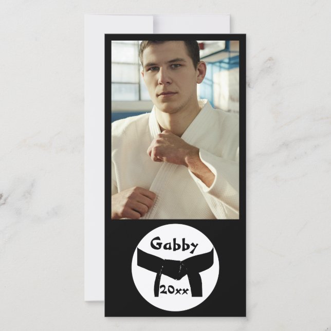 Martial Arts Basic Black Bälte-fotokort (Framsida)