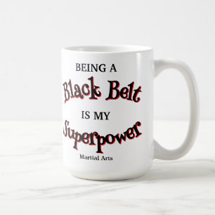 Martial Arts Black Bälte är min supermakt Kaffemugg