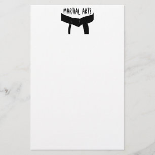 Martial Arts Black Bälte Brevpapper