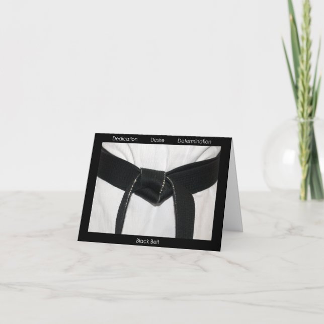 Martial Arts Black Bälte Grattisar Kort (Framsida)
