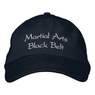 Martial Arts Black Bälte Hat Broderad Keps