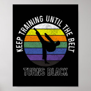 Martial Arts Black Bälte Jiu Jitsu Taekwondo Karat Poster