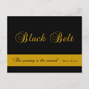 Martial Arts Black Bälte Journey Grattisar Vykort