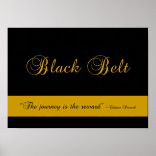 Martial Arts Black Bälte Journey Poster Skriv ut
