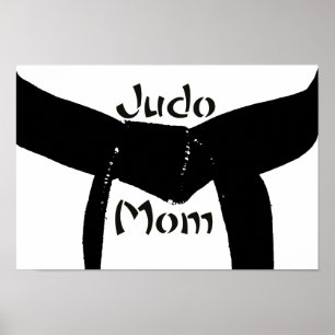 Martial Arts Black Bälte Judo Mamma Poster