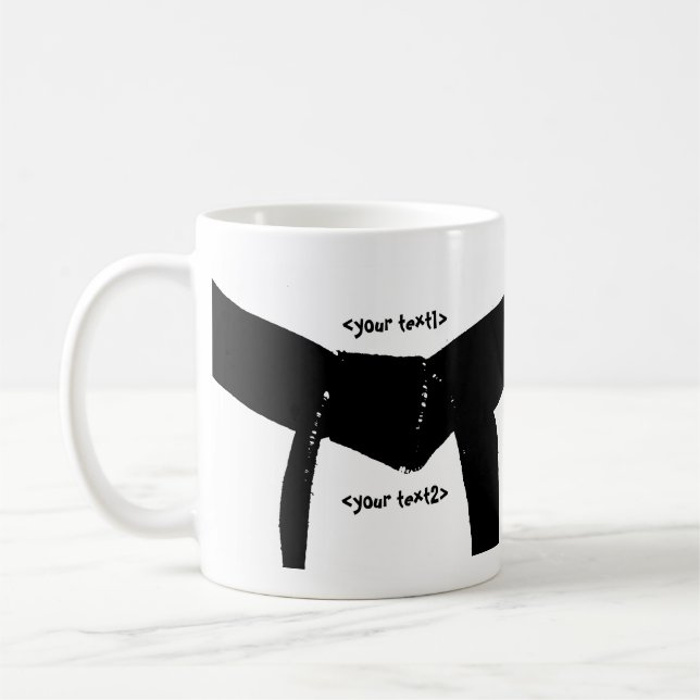 Martial Arts Black Bälte Kaffemugg (Vänster)