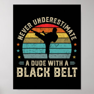 Martial Arts Black Bälte Karate Jiu Jitsu Taekwond Poster