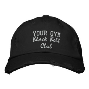 Martial Arts Black Bälte Klubb Cap Broderad Keps