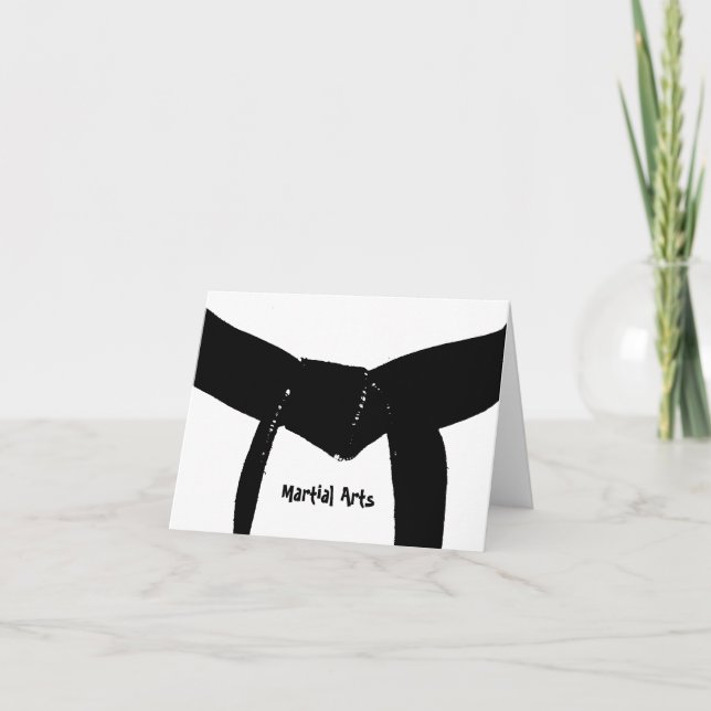 Martial Arts Black Bälte Kort (Framsida)
