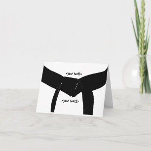 Martial Arts Black Bälte Kort