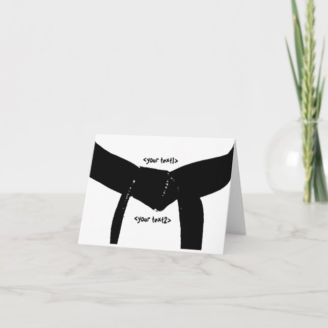 Martial Arts Black Bälte Kort (Framsida)