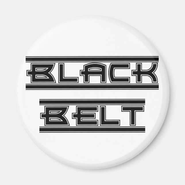 Martial Arts Black Bälte Magnet (Framsidan)