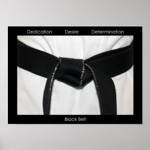 Martial Arts Black Bälte Motivational Poster