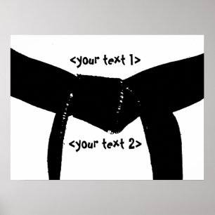Martial Arts Black Bälte Poster