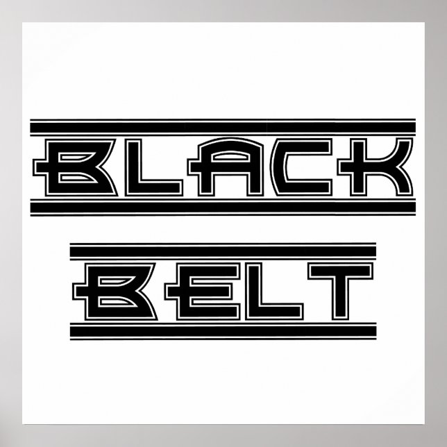 Martial Arts Black Bälte Poster (Framsidan)