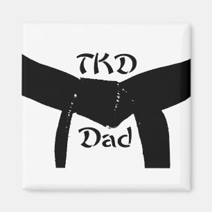 Martial Arts Black Bälte TKD Pappa Magnet