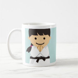 Martial Arts Black Belt Girl Kaffemugg