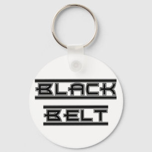 Martial Arts Bold Black Bälte Keychain Nyckelring