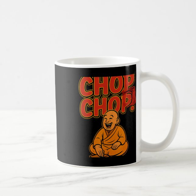 Martial Arts Boxing Humor Chop Chop Tecknad Priest Kaffemugg (Höger)