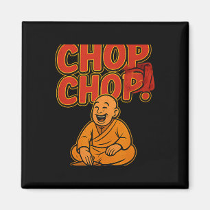 Martial Arts Boxing Humor Chop Chop Tecknad Priest Magnet