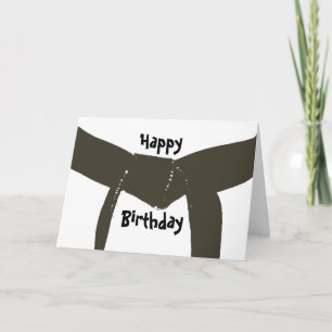Martial Arts Brown Bälte Birthday Kort
