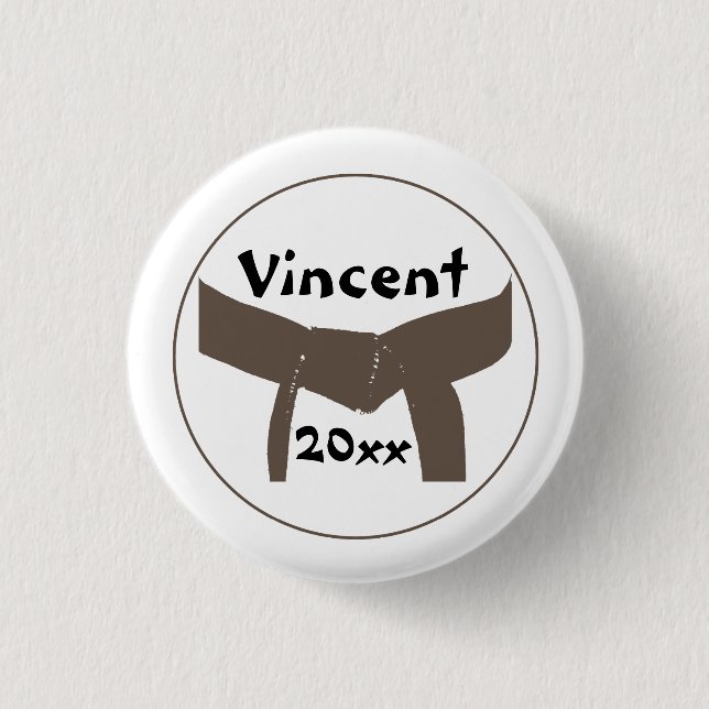 Martial Arts Brown Bälte Knapp (Framsida)