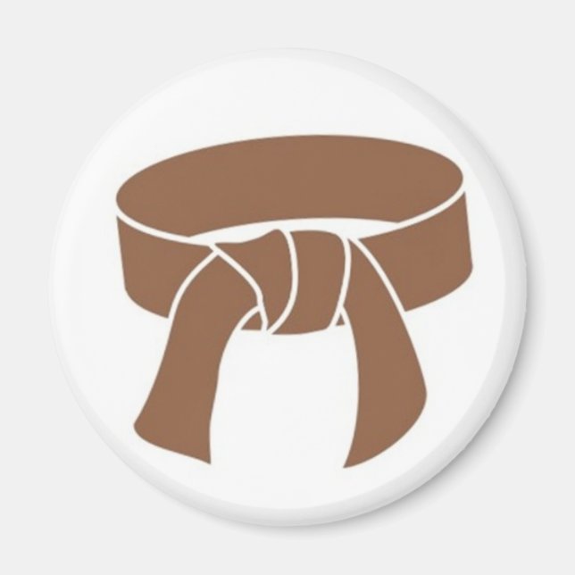 Martial Arts Brown Bälte Magnet (Framsidan)