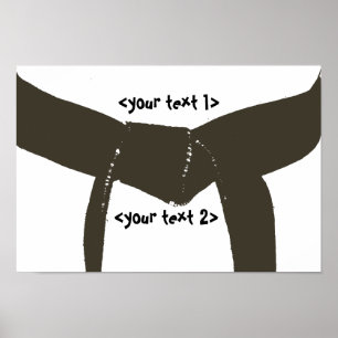 Martial Arts Brown Bälte Poster