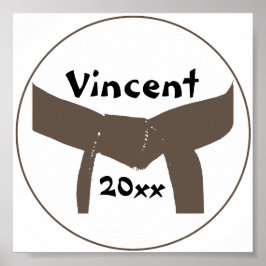 Martial Arts Brown Bälte Poster