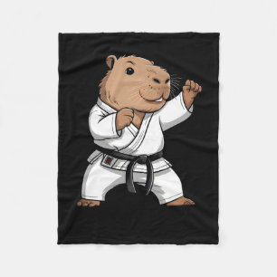 Martial Arts Capyra Funny Karate Taekwondo Jiu Jit Fleecefilt