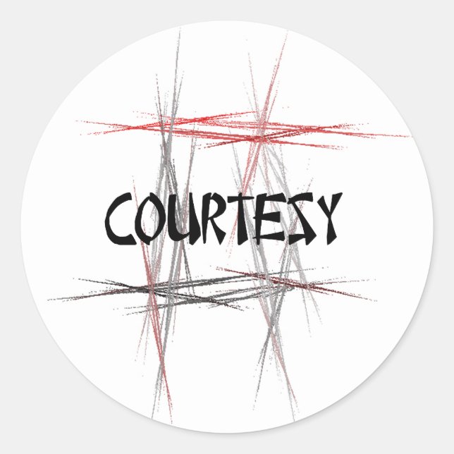 Martial Arts Courtesy Runt Klistermärke (Framsida)