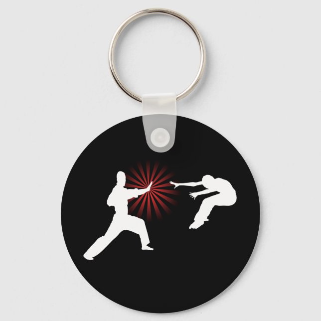 Martial Arts Energy Silhouette Nyckelring (Framsida)