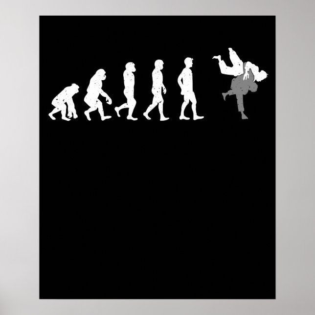 Martial Arts Evolution of Man Funny MMA Fight Poster (Framsidan)